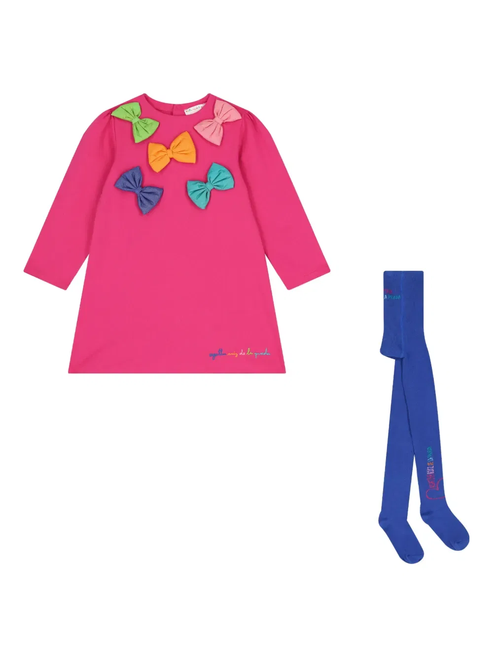 Комплект из платья с бантами и колготок Agatha Ruiz De La Prada, розовый