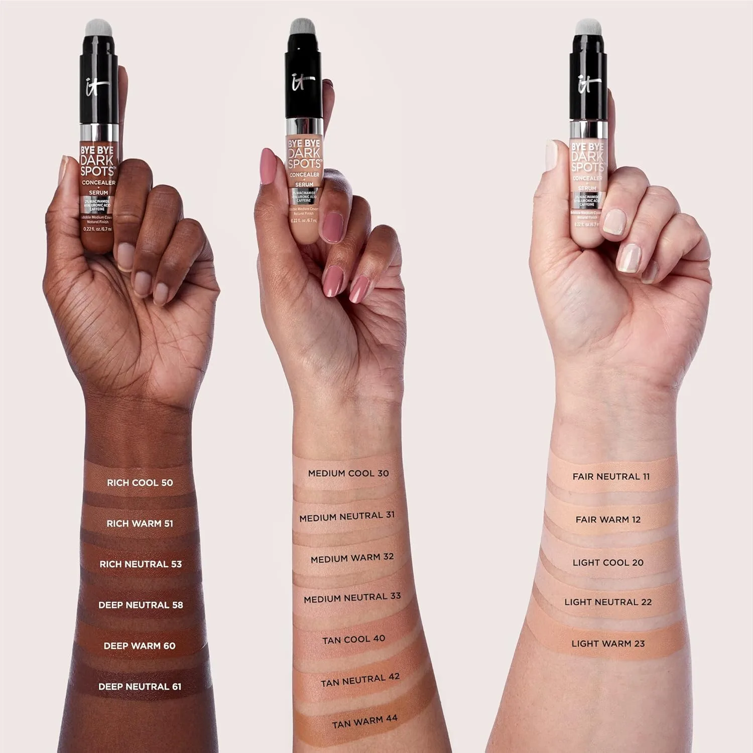 Консилер-сыворотка IT Cosmetics Bye Bye Dark Spots, осветляющий, среднее покрытие, оттенок 44 Tan Warm — фото 4