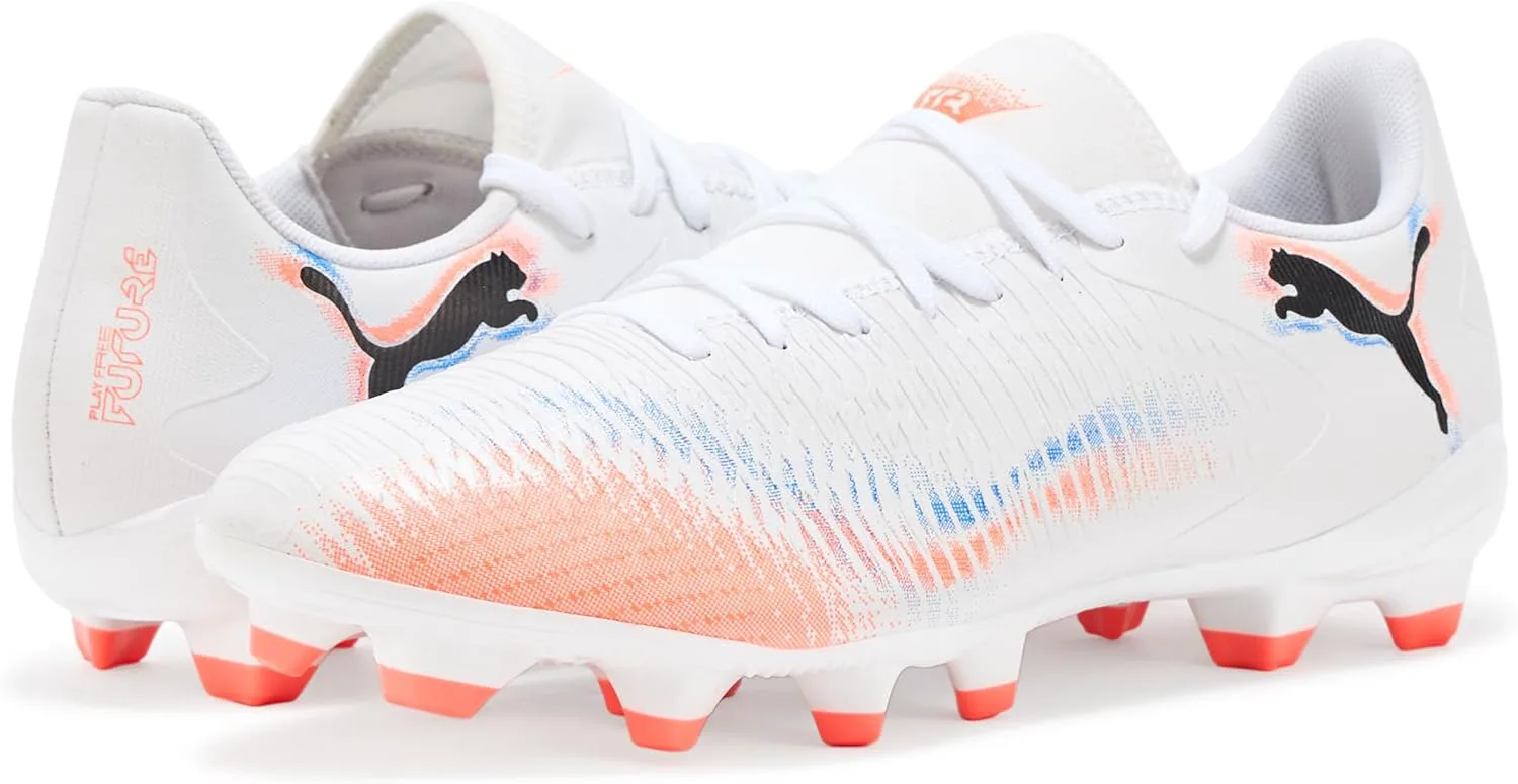 Мужские футбольные бутсы Puma Future Play Firm Ground, искусственная поверхность, белый/черный/красный — фото 3