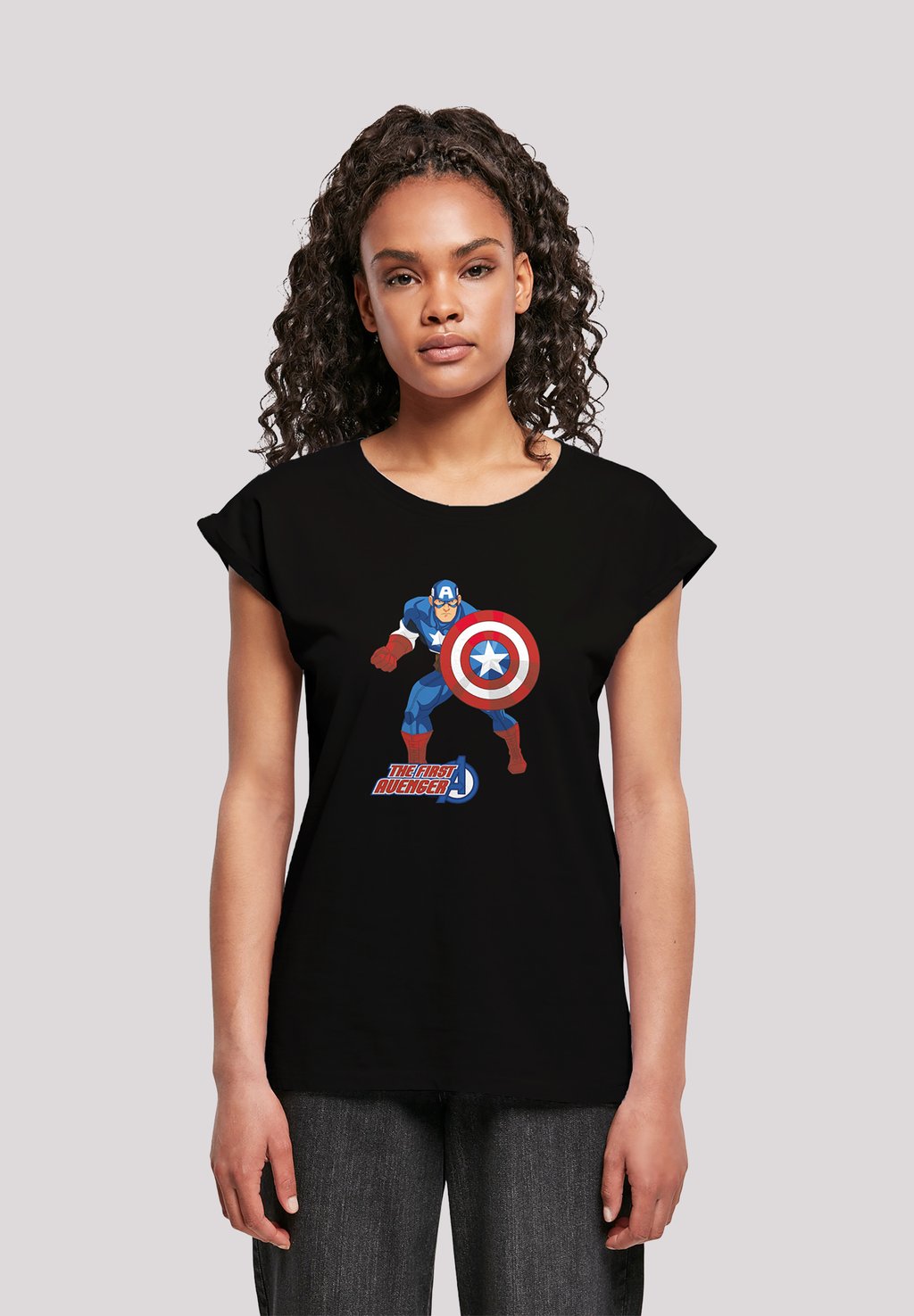 

Футболка с принтом MARVEL AVENGERS CAPTAIN AMERICA THE FIRST AVENGER F4NT4STIC, черный