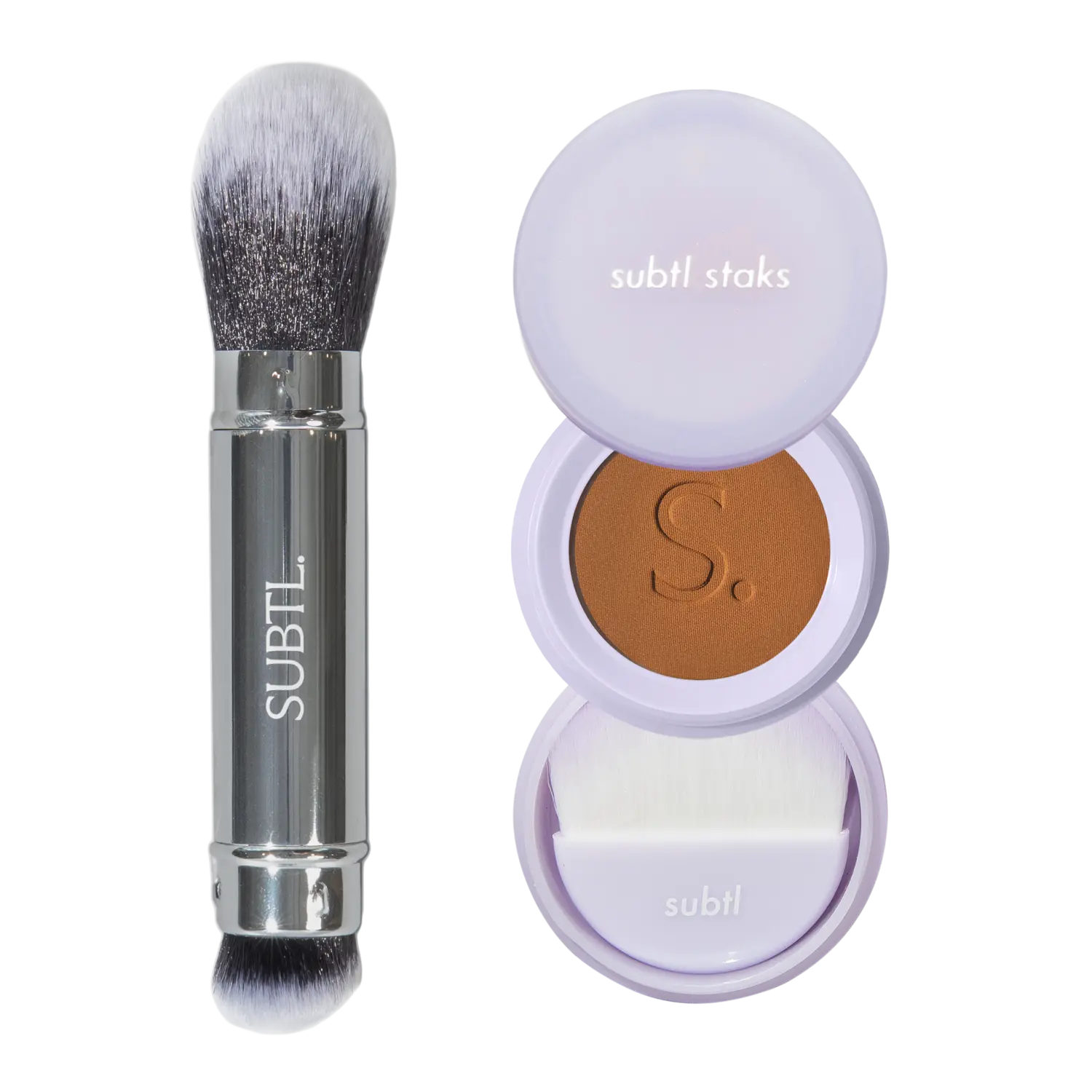 

BB-пудра + двусторонняя кисть для лица SUBTL. Beauty, Deep 1N (Perfect for deep skin tones with neutral undertones)