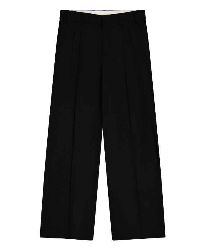 

Широкие брюки с двойными складками Laneus, черный