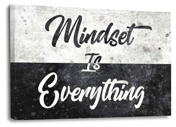 

Картина на холсте Hustling Sharks Mindset is Everything, белый