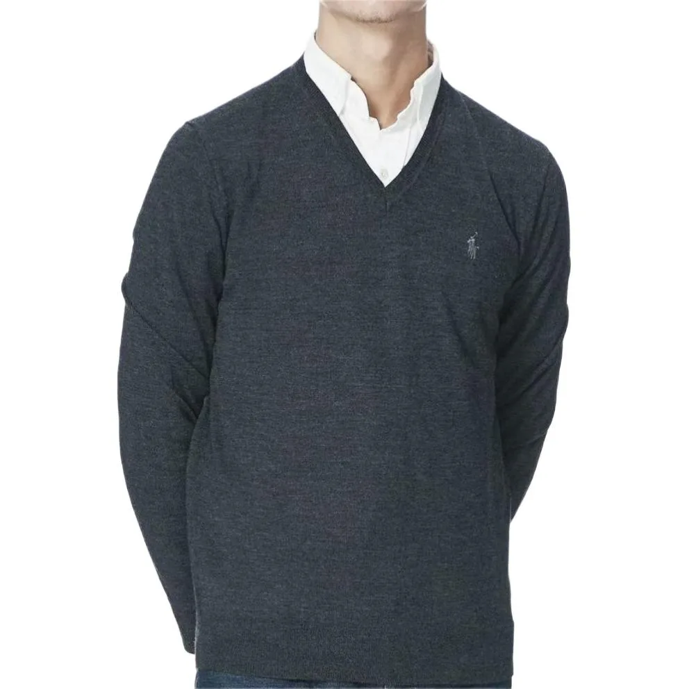 Свитер мужской Polo Ralph Lauren, серый — фото 3