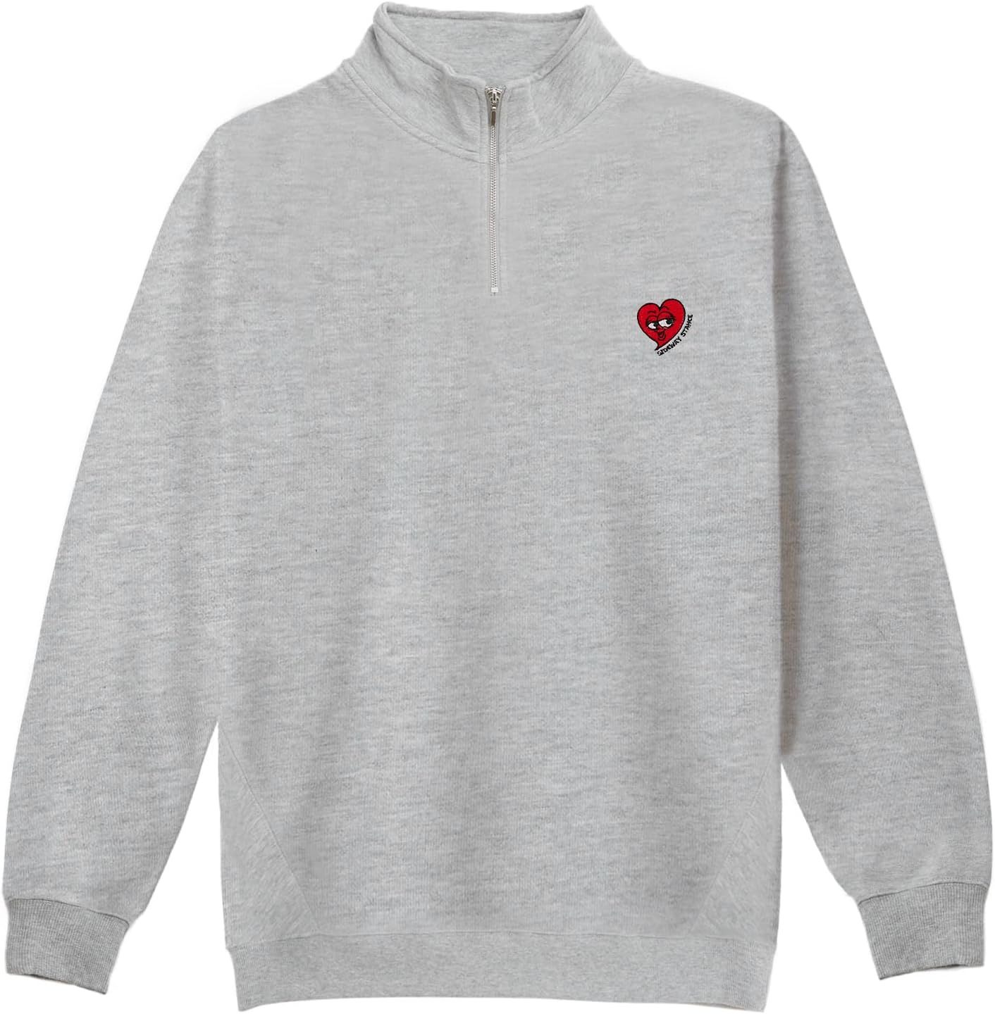 

Мужская толстовка Inprobe 70220 (SIDEWAY STANCE) с вышивкой, флисовая, на молнии до середины груди Improves, серый меланж