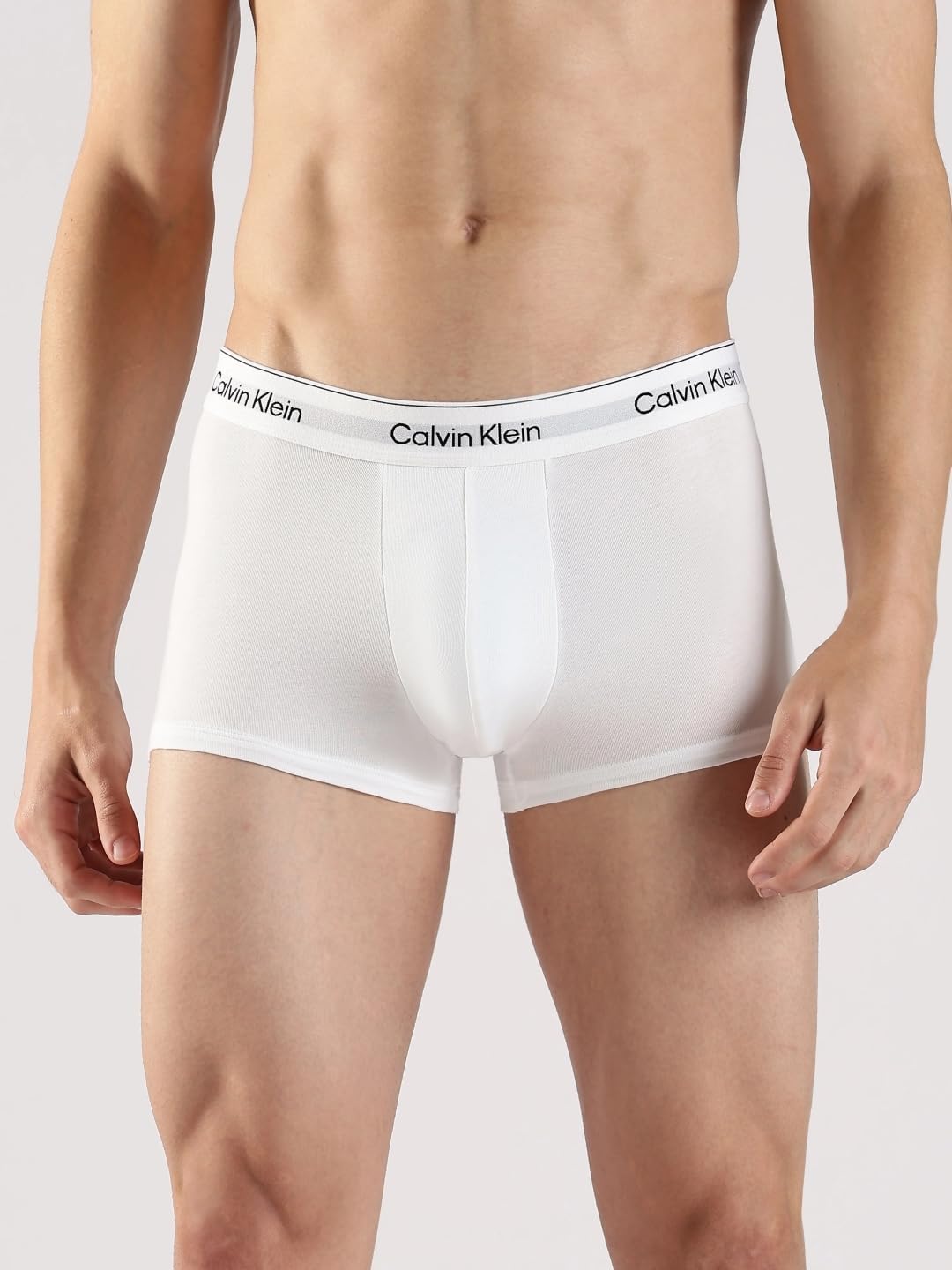 Комплект из 3 трусов-боксеров Calvin Klein с низкой посадкой, мужские, Icon, хлопковый стрейч, 3 White — фото 2