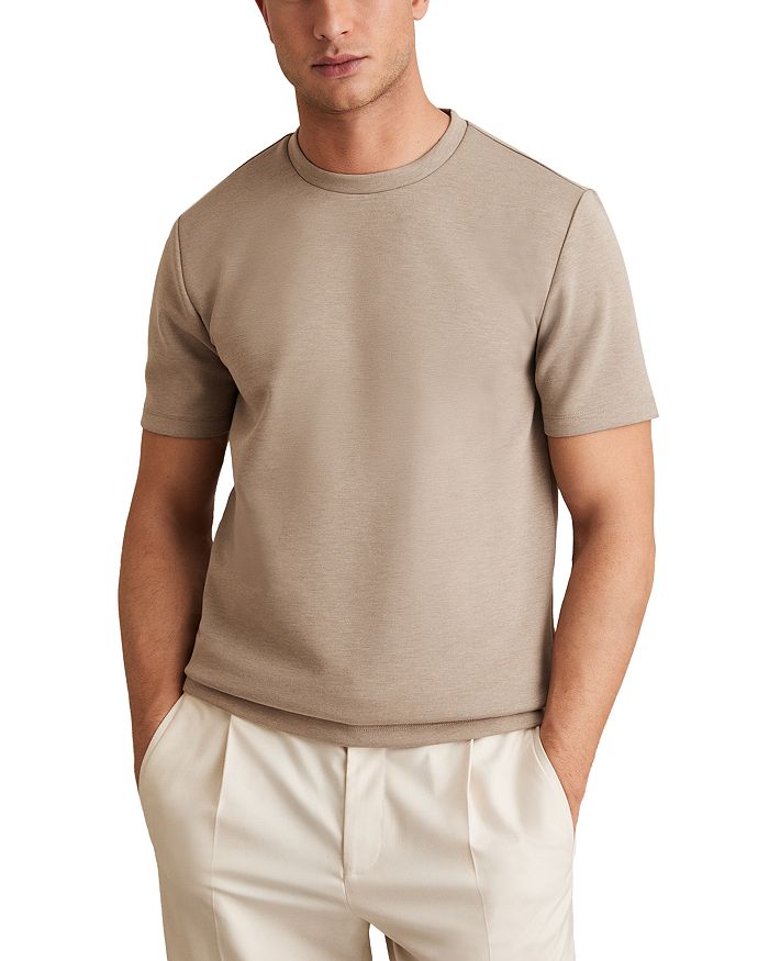 

Футболка с круглым вырезом Bradley Interlock REISS, коричневый/бежевый