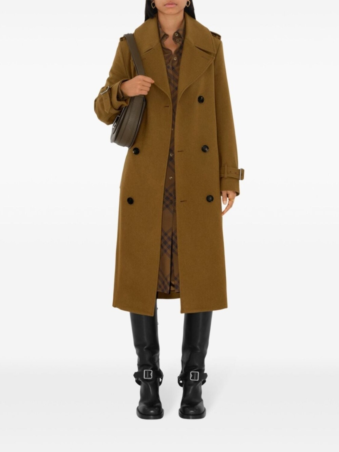 Тренчкот Burberry, женский, коричневый — фото 2