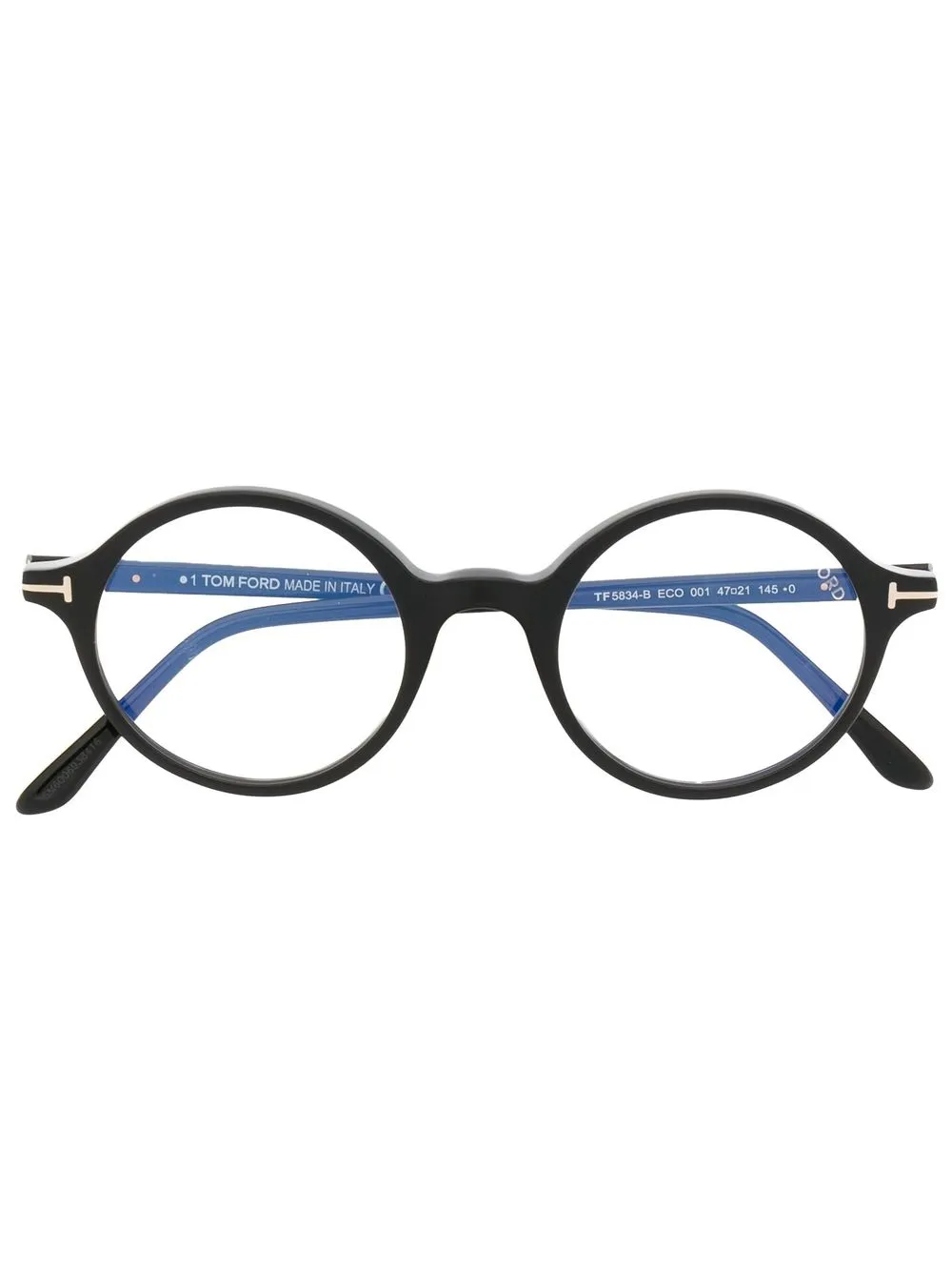 

Очки в круглой оправе с логотипом TOM FORD Eyewear, черный