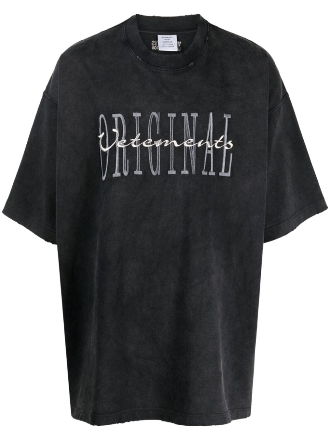

VETEMENTS футболка Original с логотипом, серый