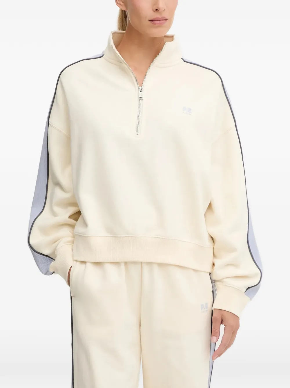 

Толстовка на молнии с полосатыми деталями P.E Nation, нейтральный