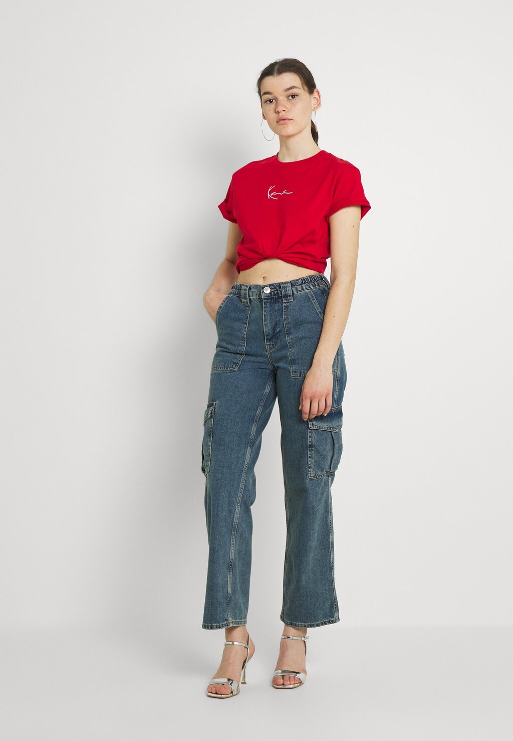 

Футболка с принтом Small Signature Tee Karl Kani, ред