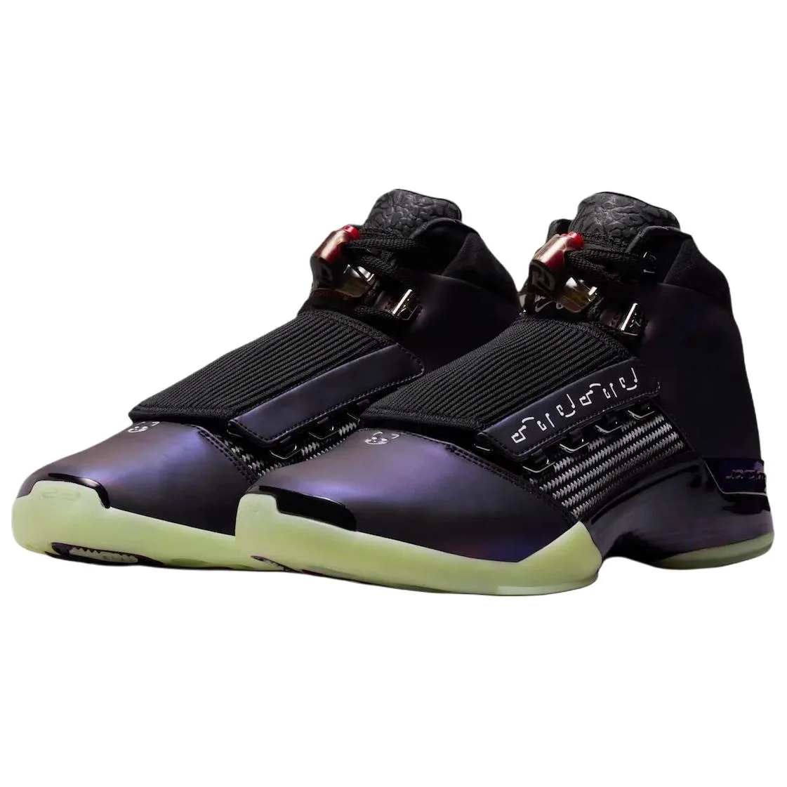 Jordan Air 17 Vintage Basketball Shoes Unisex White Gray — фото 4