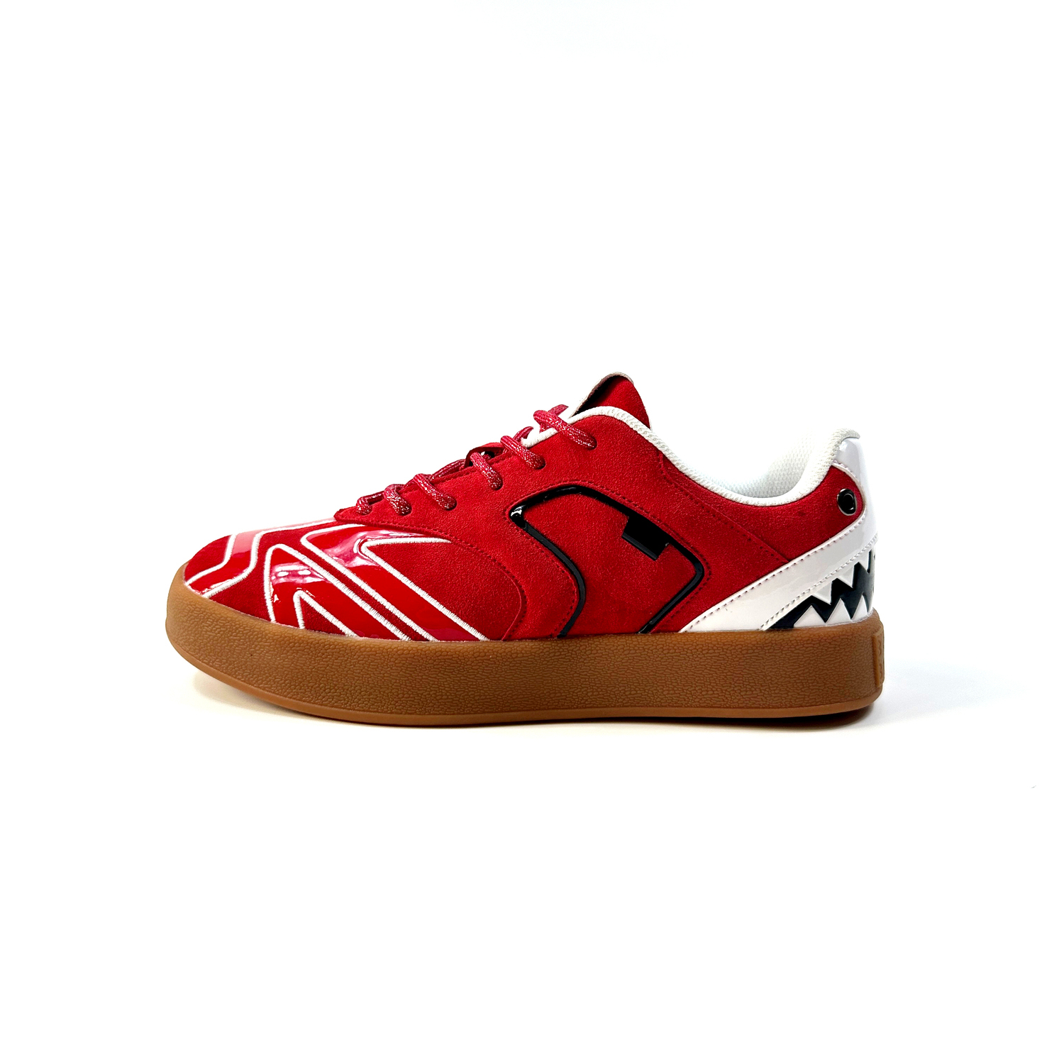 

JYVME Износостойкие, легкие и дышащие низкие скейтерские кроссовки Unisex Red Shark, цвет Red Shark
