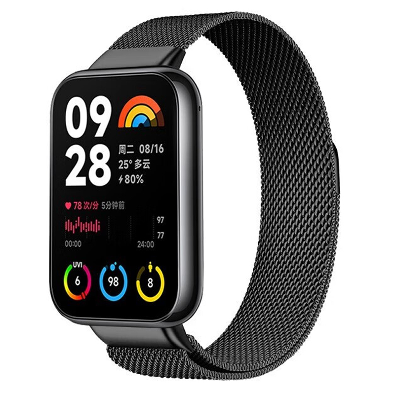 

BIAZE Часы Strap All, Compatibility Metal 220mm, Black [Milanese] Xiaomi Wristbands 9 Pro/8 Pro Wristbands