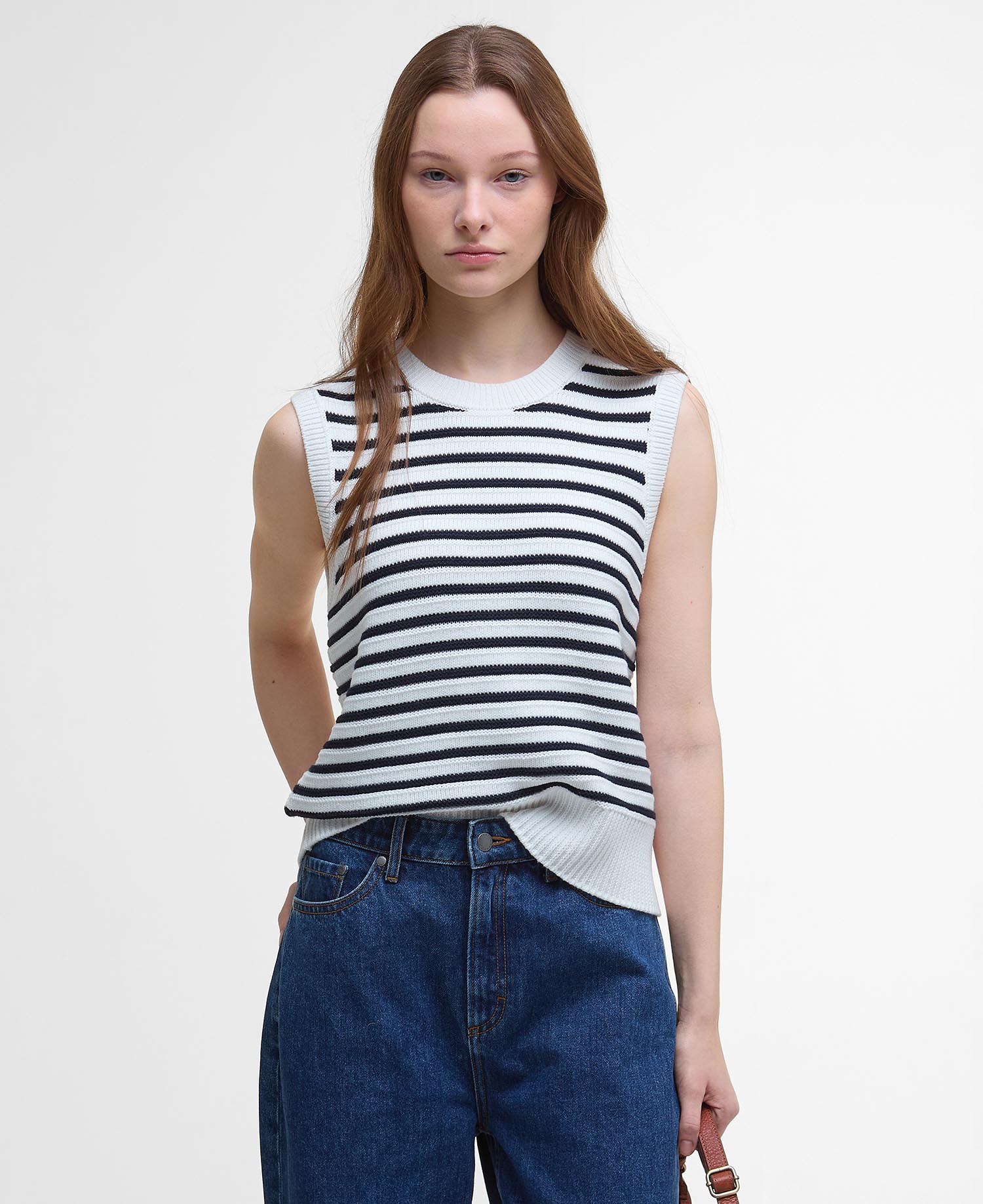 

Свитер-жилет Barbour Emberly Striped, Cloud/Navy