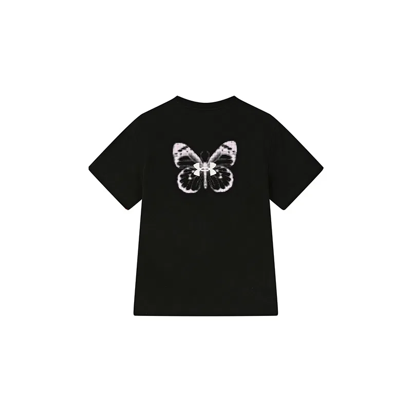 Детская футболка с круглым вырезом, средней растяжимости Under Armour, Black — фото 3