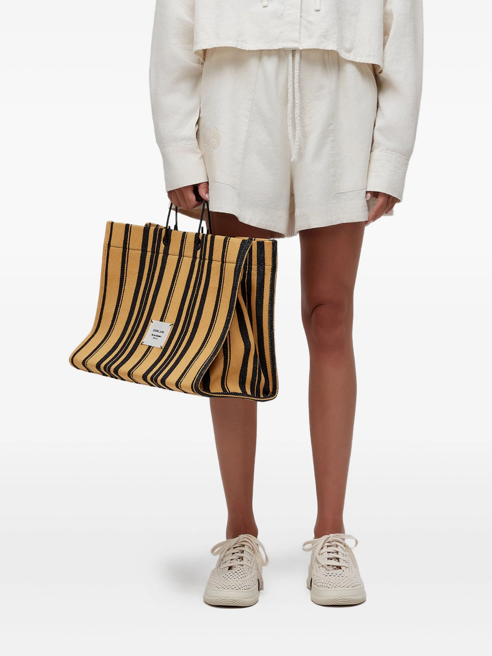 

Шорты с кулиской и вышивкой Osklen, белый