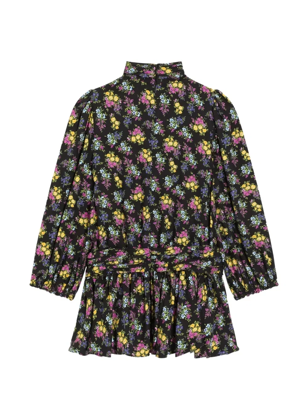 Платье с цветочным принтом Dolce & Gabbana Kids, черный — фото 2
