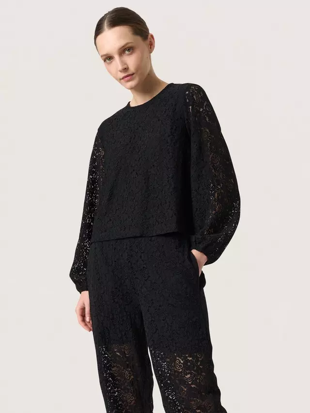 

Топ Soaked In Luxury Henni Lace Trim, черный