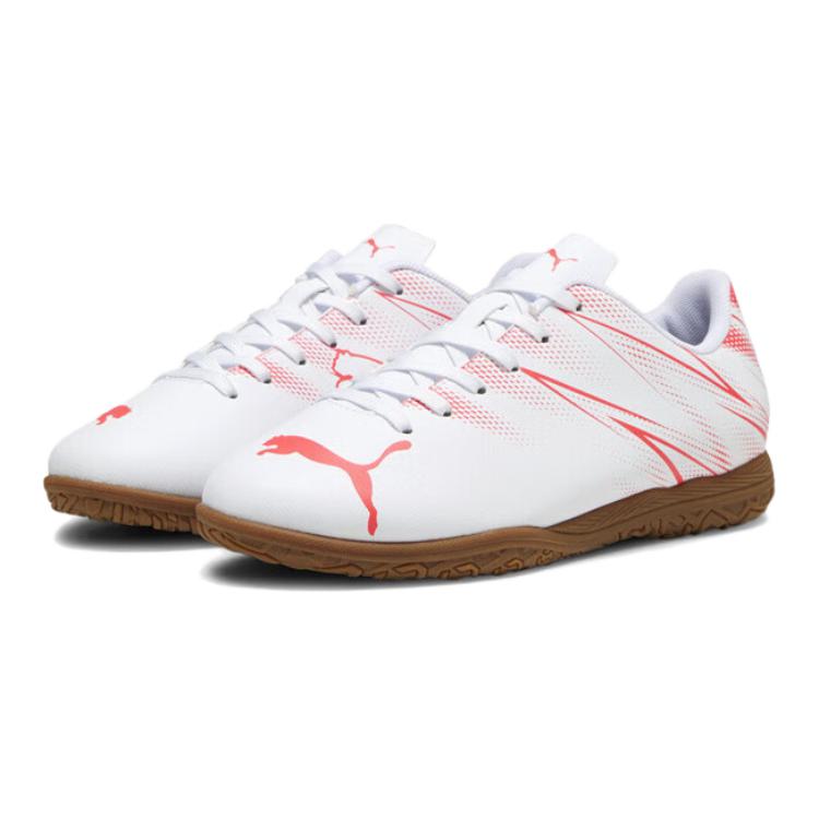 Attacanto Low Top Детские футбольные бутсы Белый Красный Kids' PUMA, White/Red — фото 3