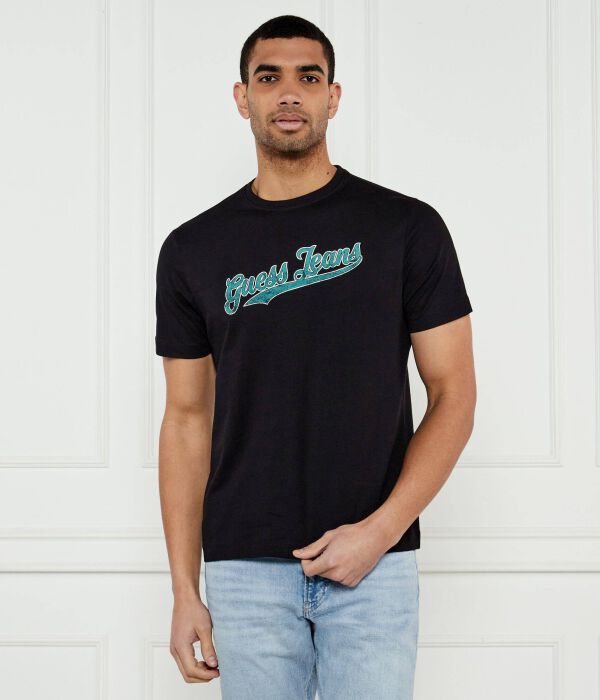 

Футболка мужская Guess Jeans 1981 г в стиле ретро, черный