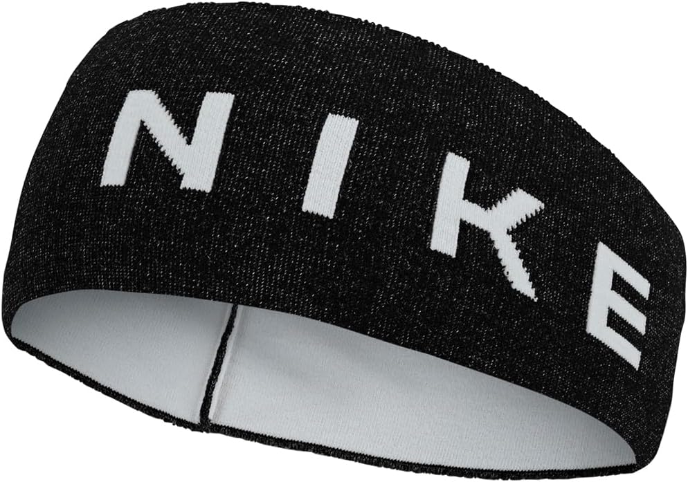 

Легкая трикотажная повязка на голову Nike DRI-FIT RN5067, Black/Summit White