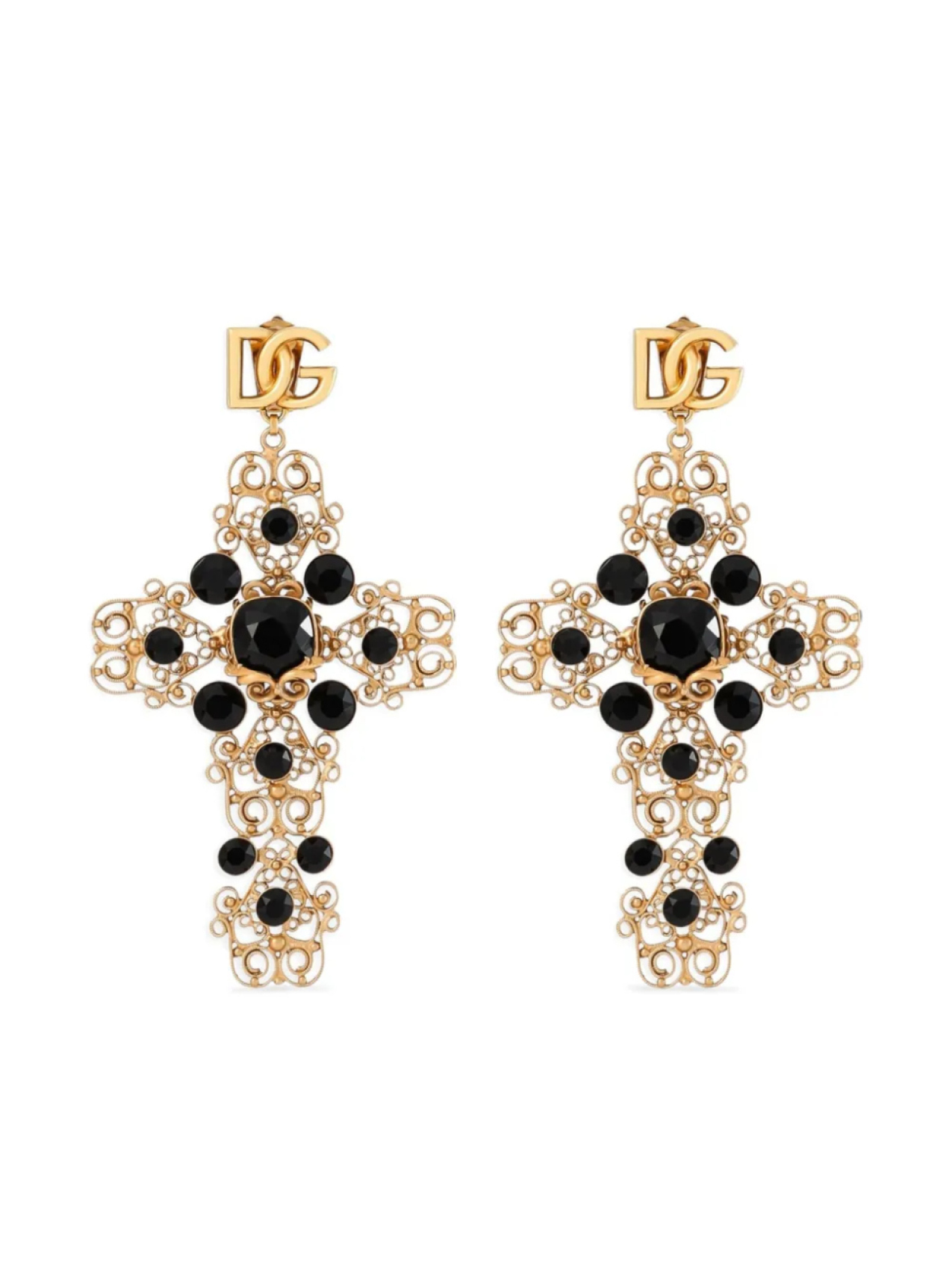 

Серьги-подвески Dolce & Gabbana с крестом, золотой