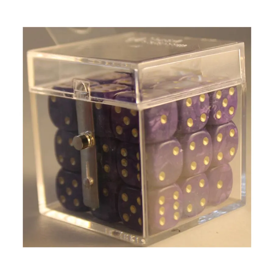 

d6 12 мм Фиолетовый с золотом (27), Dice - Pearl, 12mm (Crystal Caste)