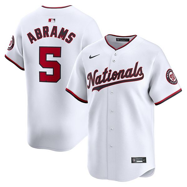 

Футболка мужская cj abrams white washington nationals home limited player jersey Nike