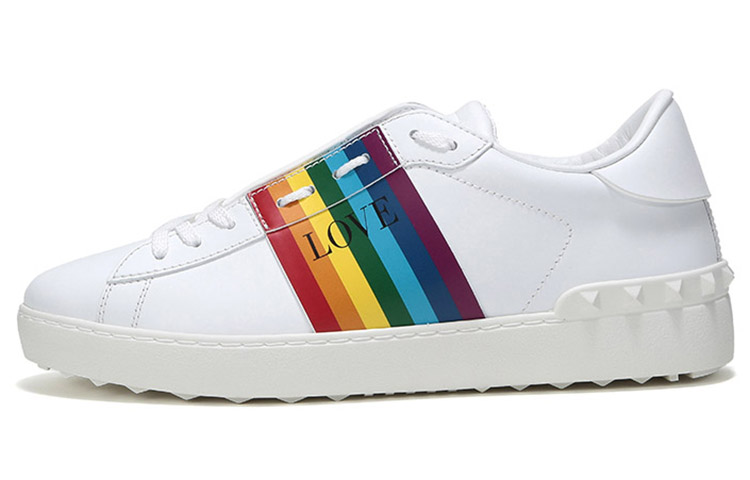

Кроссовки Open Low Top Stylish Skateboarding Shoes Men's Rainbow Valentino