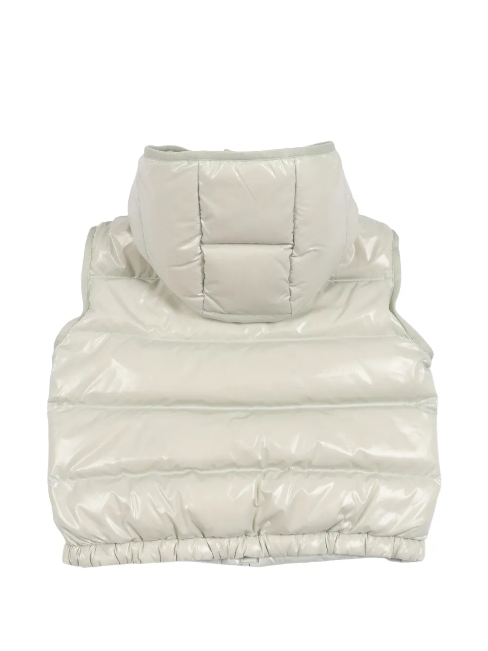 Жилет с капюшоном Kamile Moncler Enfant, бежевый — фото 2