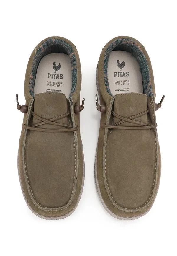 Кроссовки Wallabi lace ups Pitas, хаки — фото 4