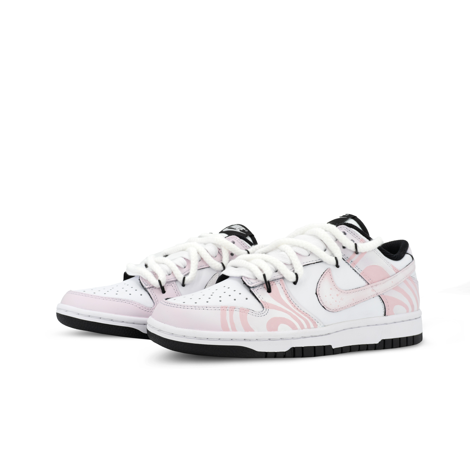 Кроссовки для скейтбординга Dunk Orangutan Mischief XJDD Cherry Blossom Mousse низкие унисекс Nike, белый/розовый — фото 3