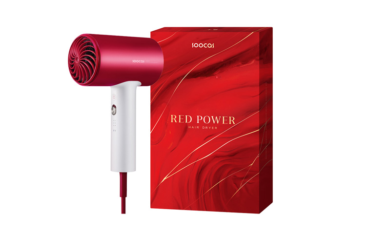 

Фен H5 1800 Вт с отрицательными ионами для ухода за волосами Soocas, H5 Red