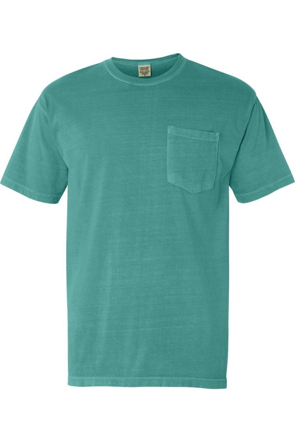 

Футболка Comfort Colors Garment-Dyed Heavyweight Pocket, цвет seafoam