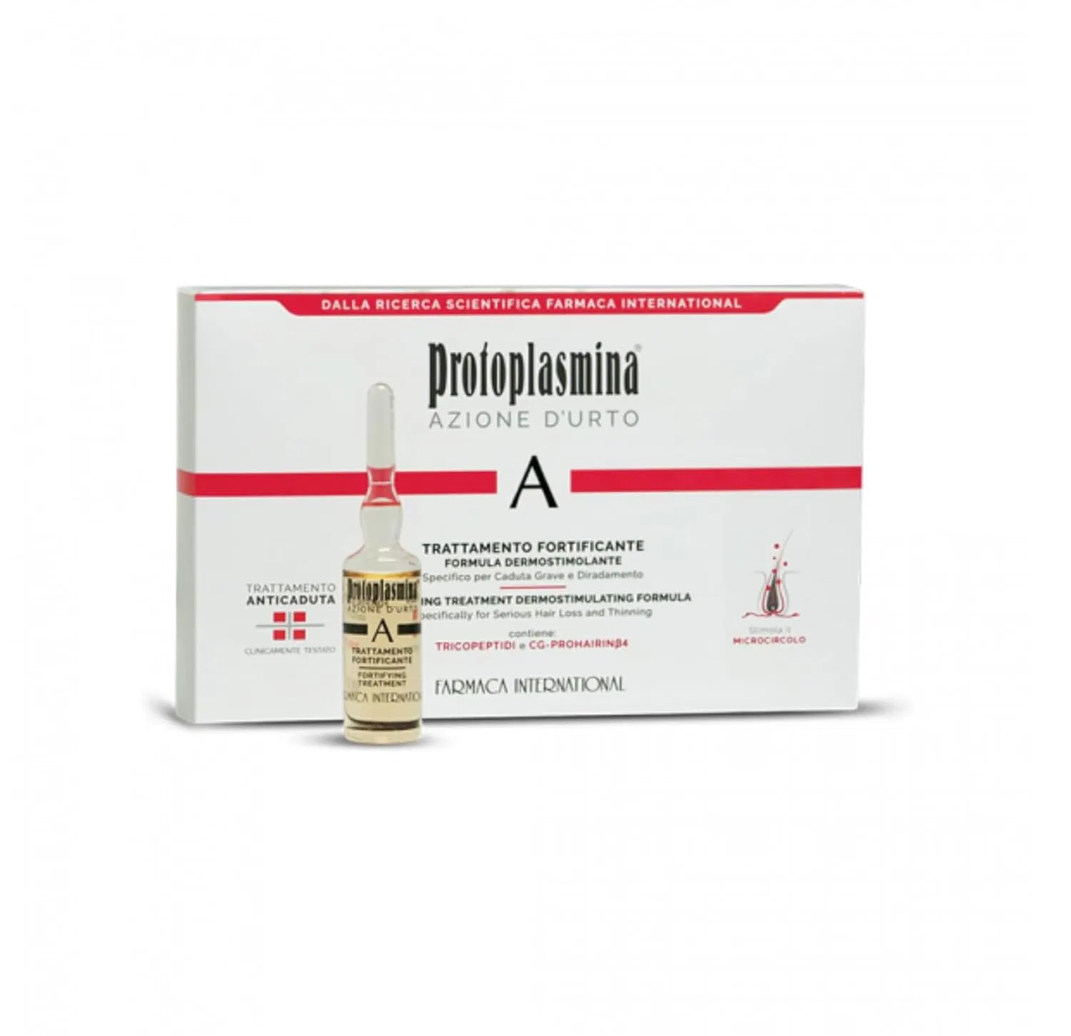 Ампулы Protoplasmina Hair Action 'Urto против выпадения волос Protoplasmina