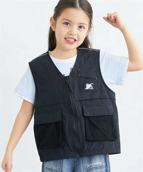 Детская жилетка с карманом для хладагента Nylon Box Silhouette Black