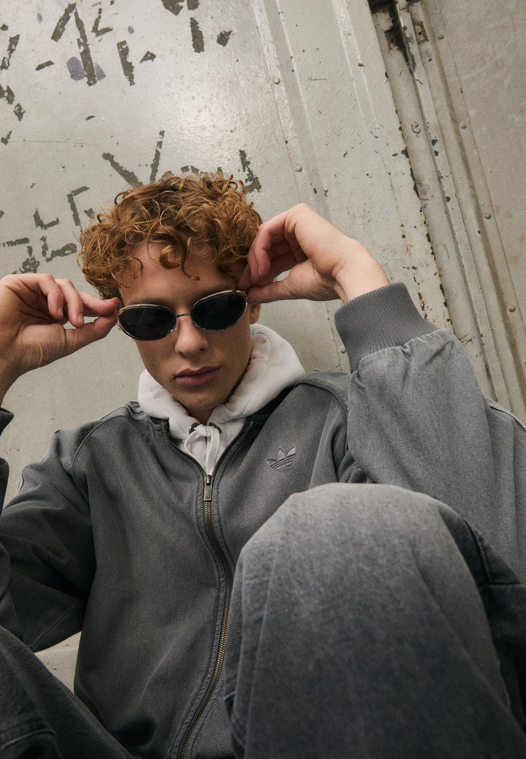 

Куртка-бомбер Denim jacket Adidas Originals, светло-голубой