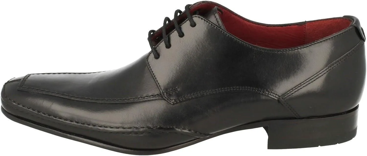 Мужские кожаные ботинки Loake Hurst на шнуровке, черный — фото 2