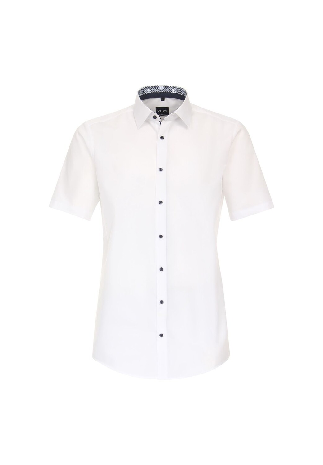 

Мужская деловая рубашка с короткими рукавами, однотонная, современного кроя Venti, белый
