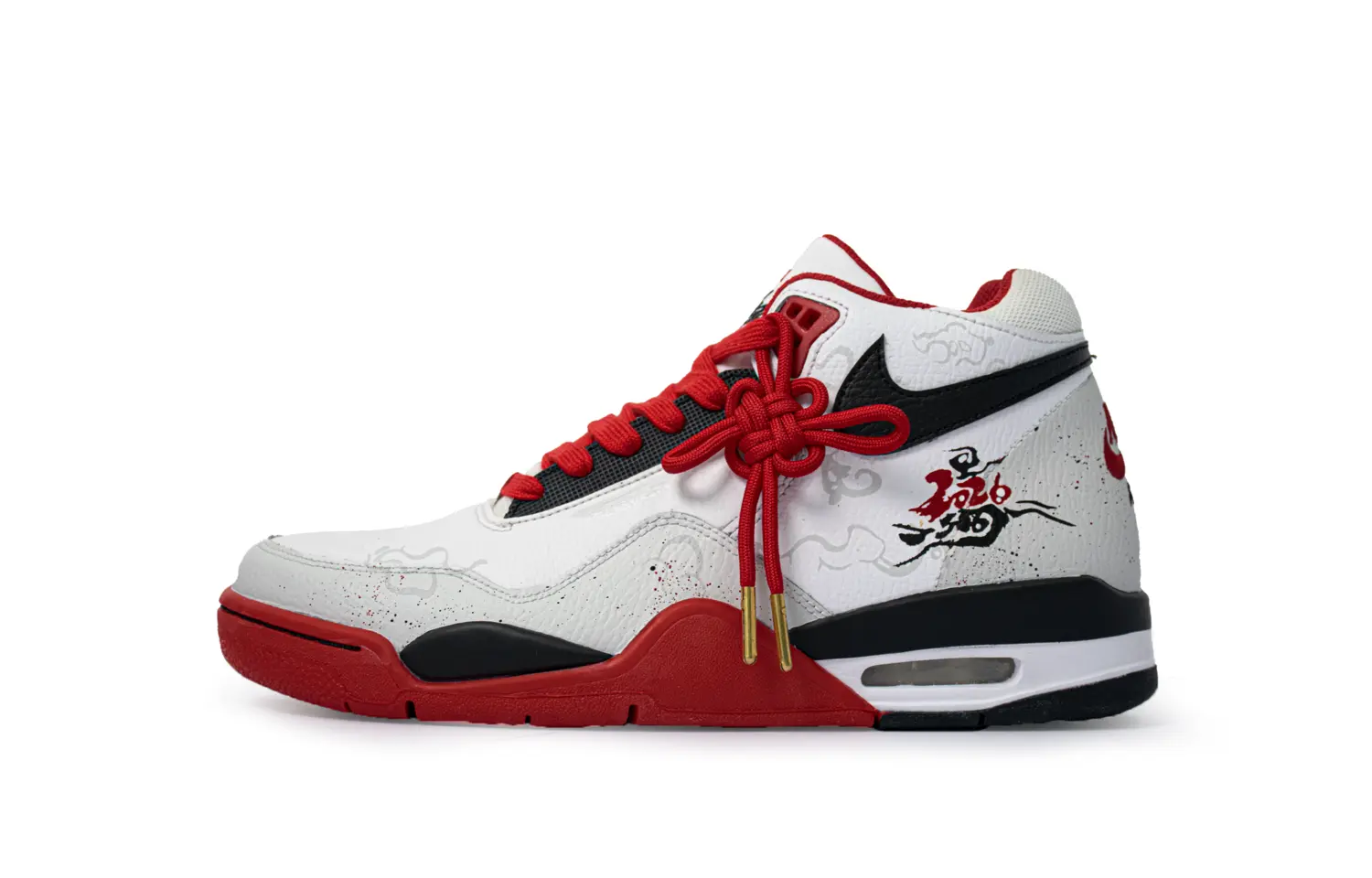 

Flight Legacy BMW приветствует вас мид-топ винтажные баскетбольные кроссовки Unisex красный Nike, белый