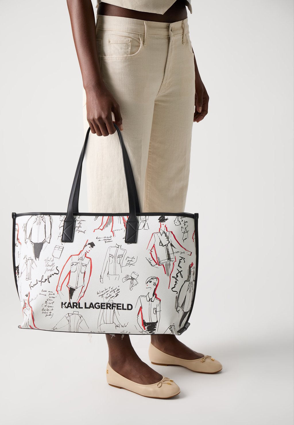

Сумка-тоут KSERIES TOTE KARL LAGERFELD, кремовый