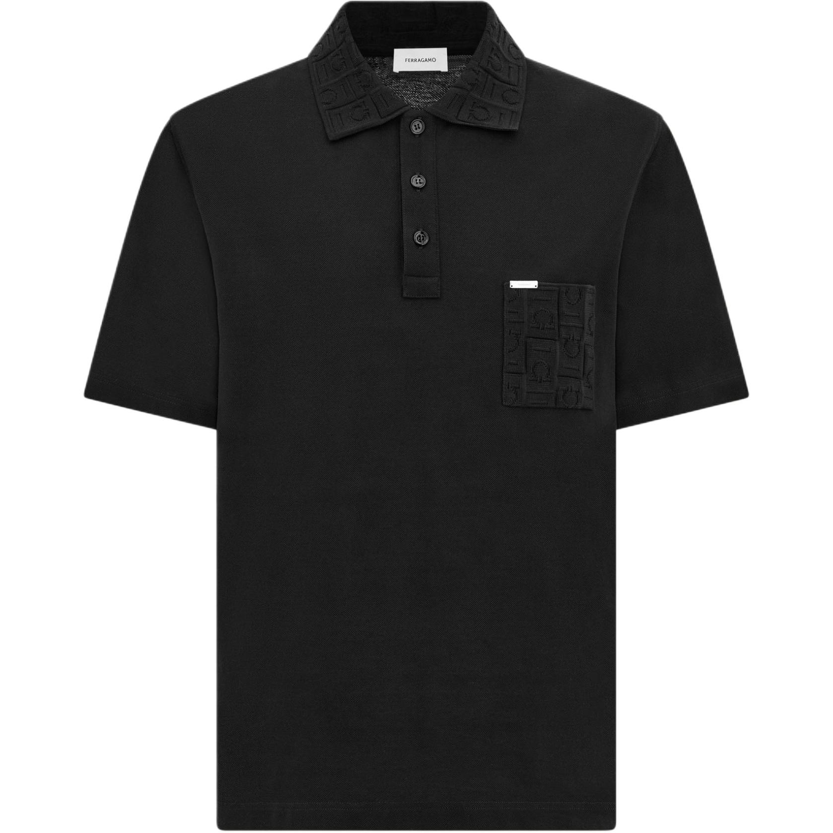

Джерси карманная поло Ferragamo, черный