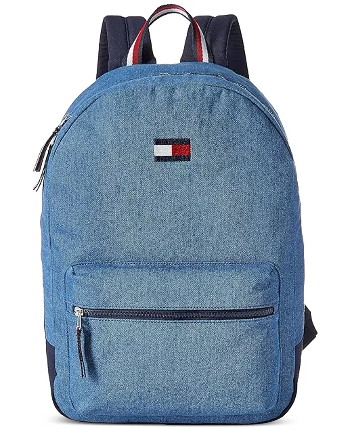 

Мужской рюкзак с молнией и логотипом Tommy Hilfiger, синий