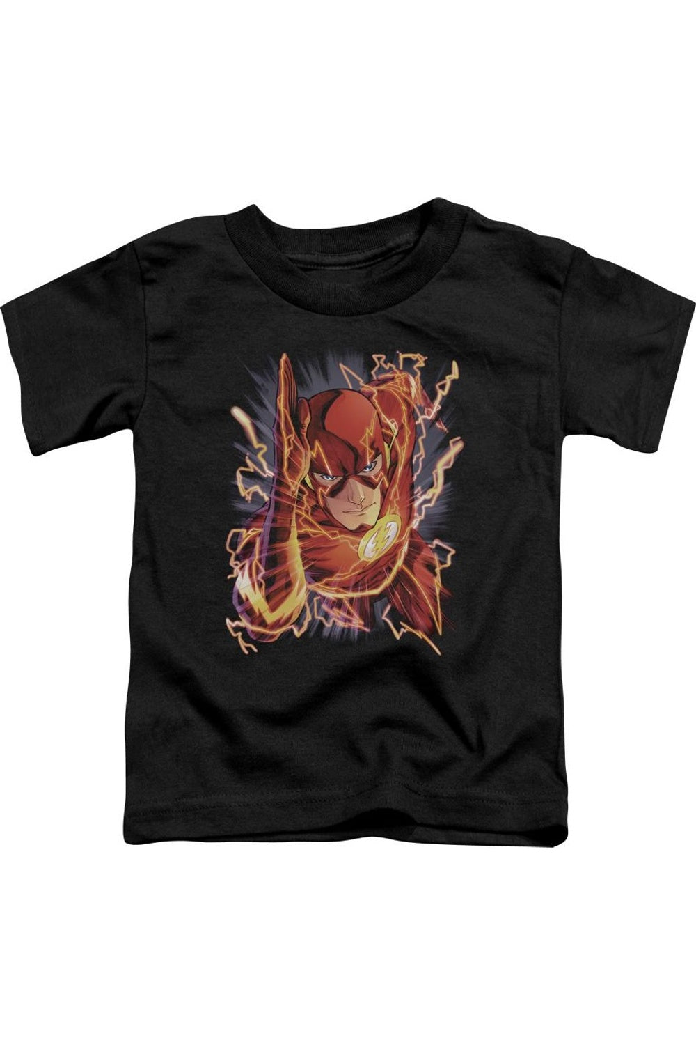 

Футболка с коротким рукавом для малышей Justice League of America Flash #1 Gildan, черный