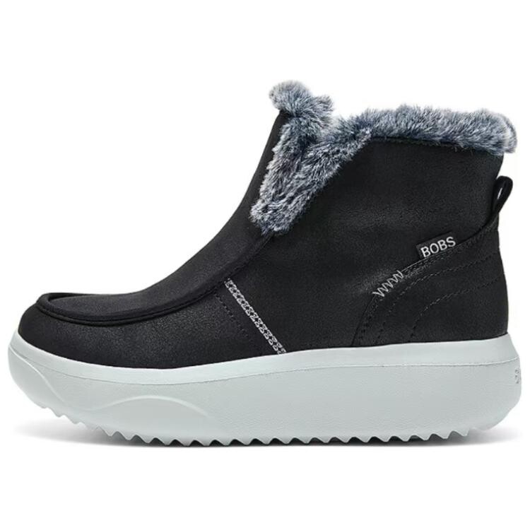 Ботинки женские Skechers Bob's Snow Boots на толстой подошве, черный/белый