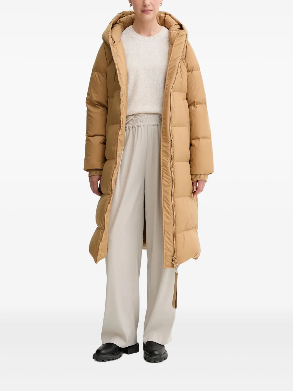 

Пальто на молнии с капюшоном Marc O'Polo, бежевый