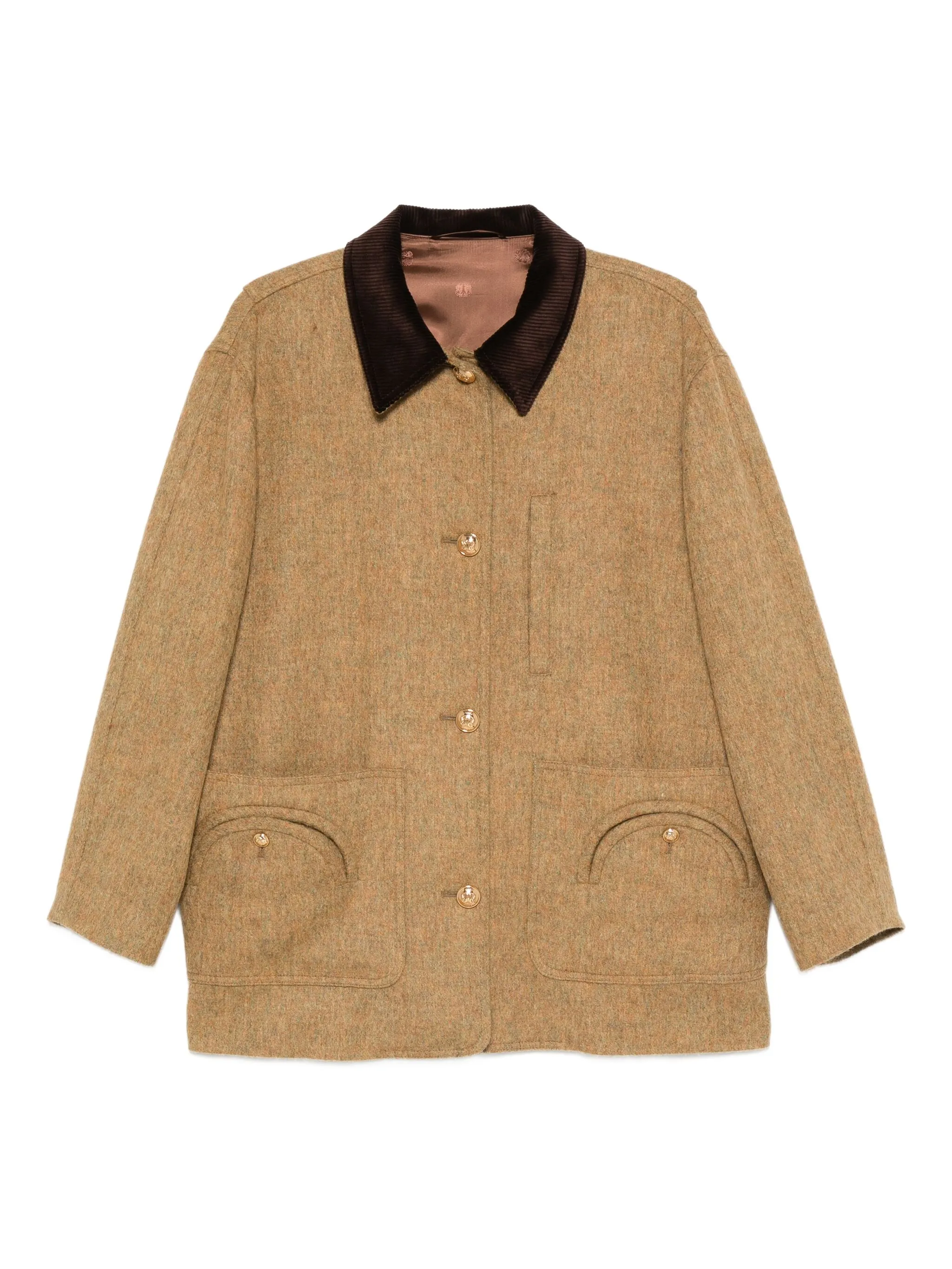 

Однобортное пальто из вирджинской шерсти Blazé Milano, коричневый