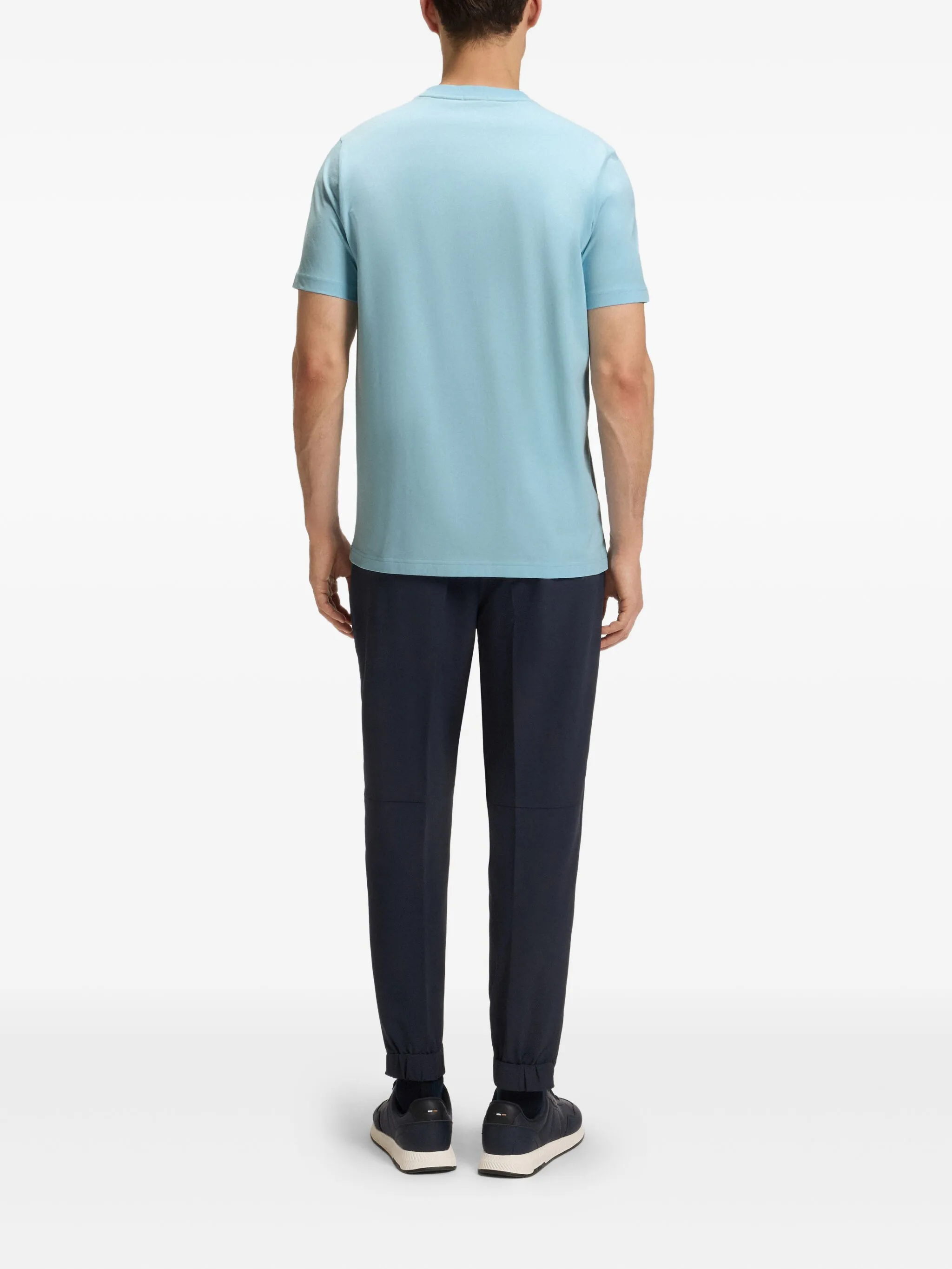 

Футболка с круглым вырезом и логотипом Boss, синий